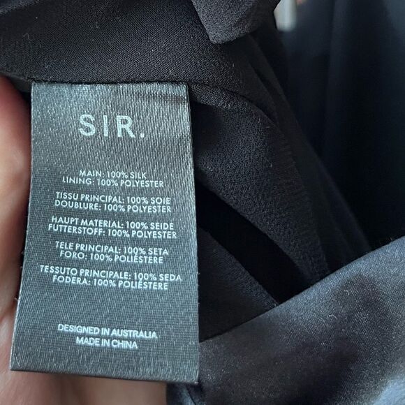 SIR the label Julien Asymmetric Slip Dress black - Picture 7 of 11